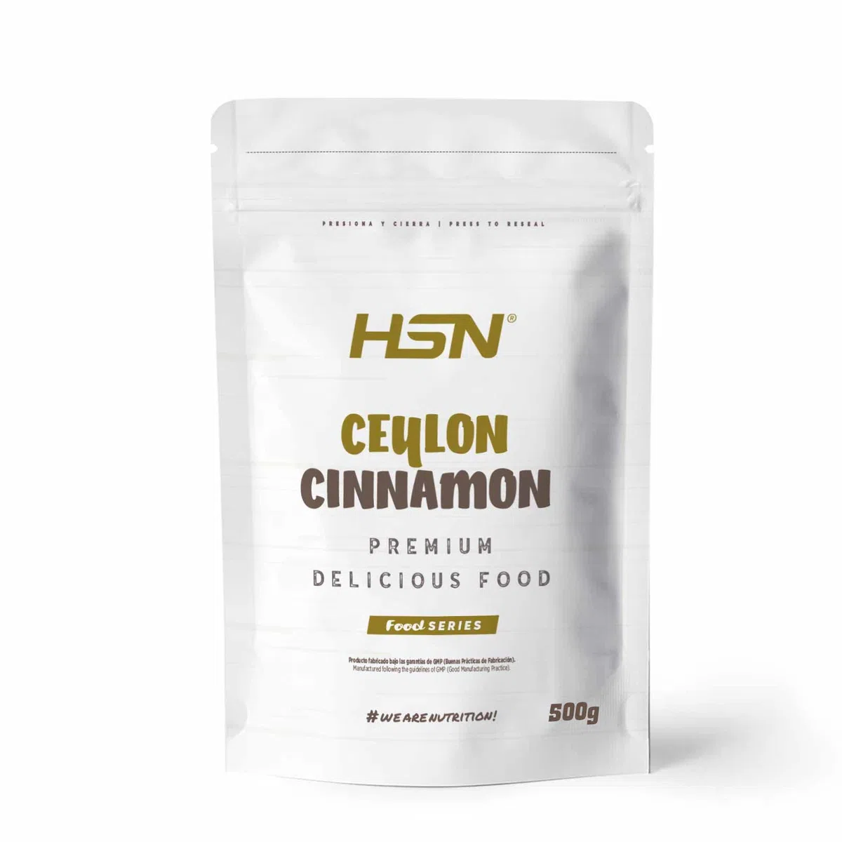 HSN Canela Ceylán en Polvo 500g | Canela de Ceilán Verdadera Cinnamomum Zeylanicum | 100% Natural - Baja en Cumarina - Molienda Fina | No-GMO, Vegano, Sin Gluten