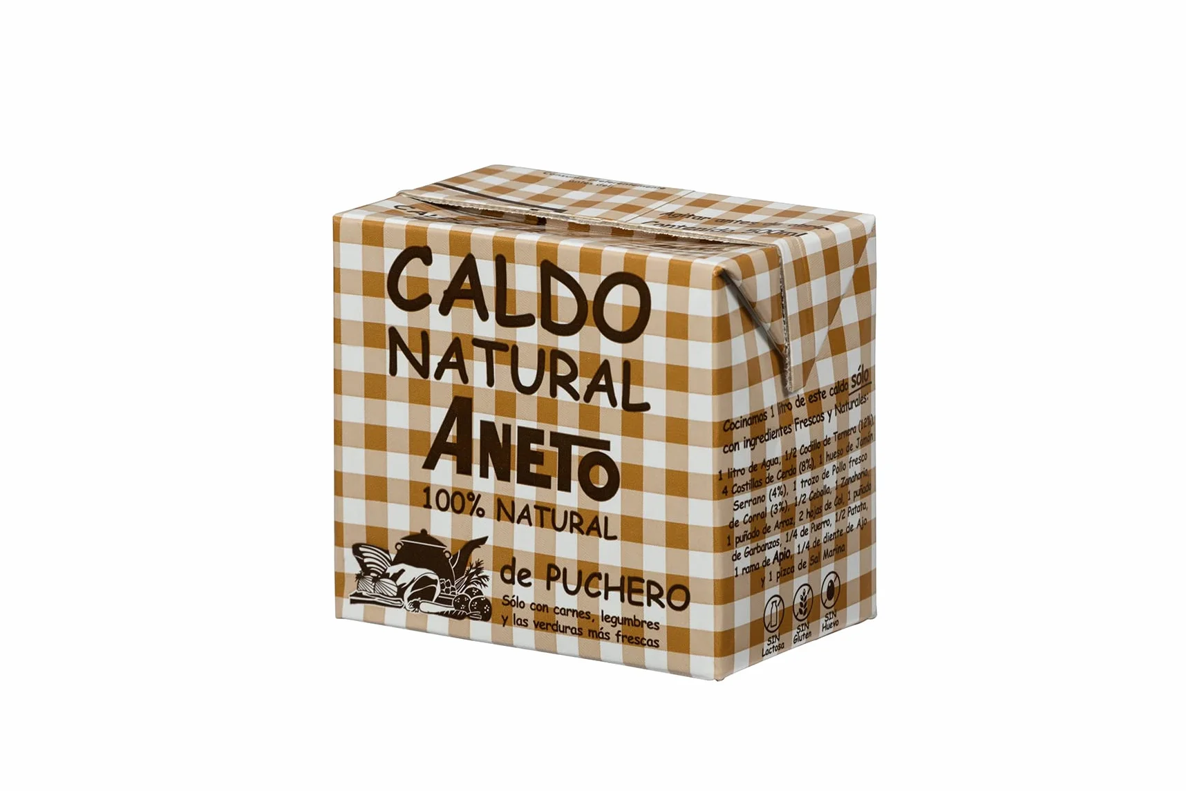 Aneto 100% Natural - Caldo de Puchero - caja de 6 unidades de 0,5 litros