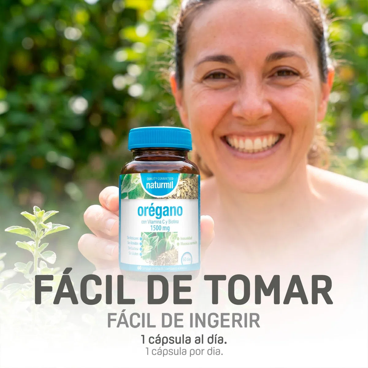 Orégano 1500 mg con Vitamina C y Biotina - Inmunidad - 60 Cápsulas DietMed | Protección para tu día a día