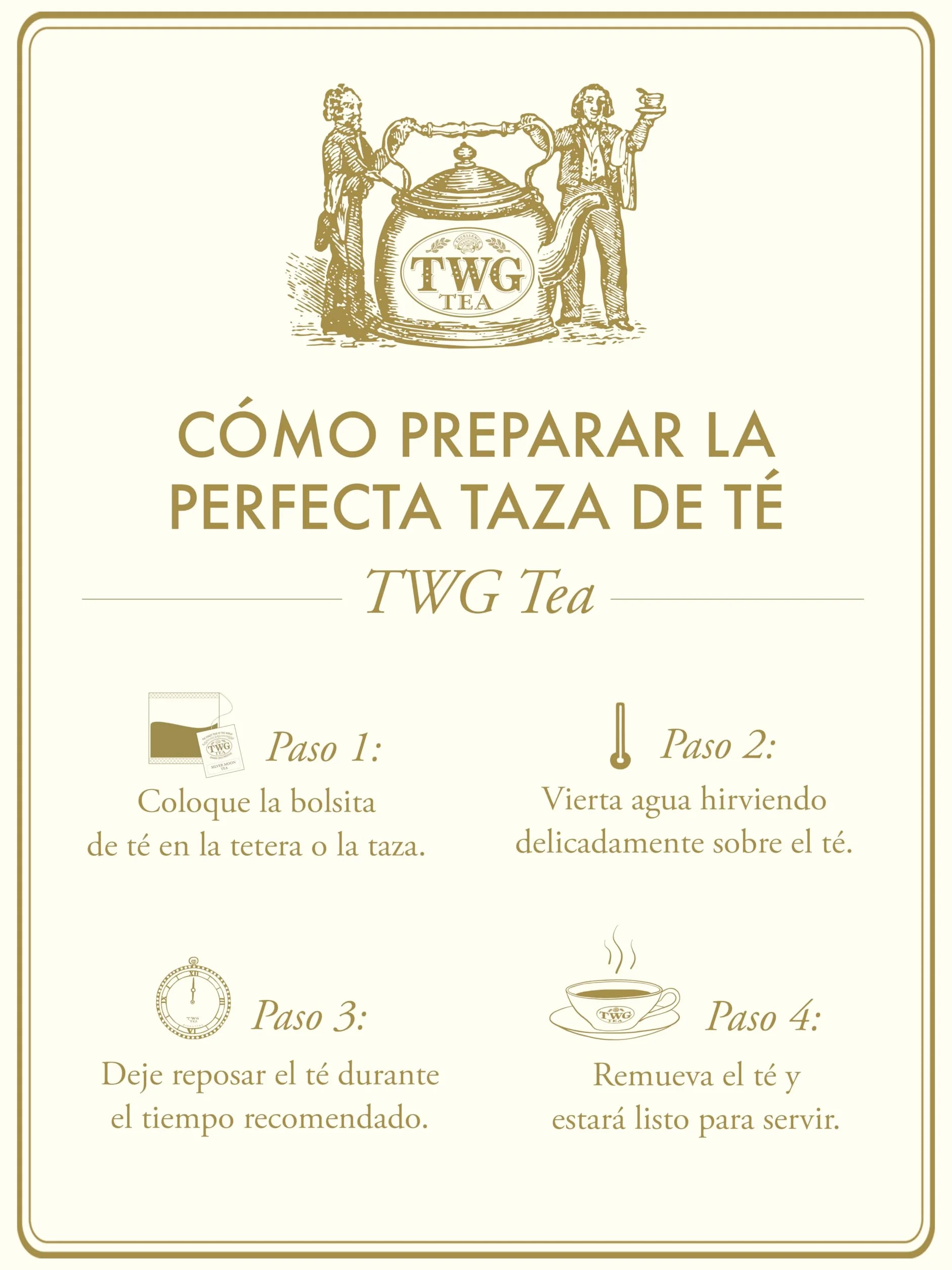 TWG Tea | Royal Darjeeling FTGFOP1 | Té Negro | Albaricoques Maduros | 15 Bolsitas de Té de Algodón Cosidas a Mano | Caja de Regalo Originales