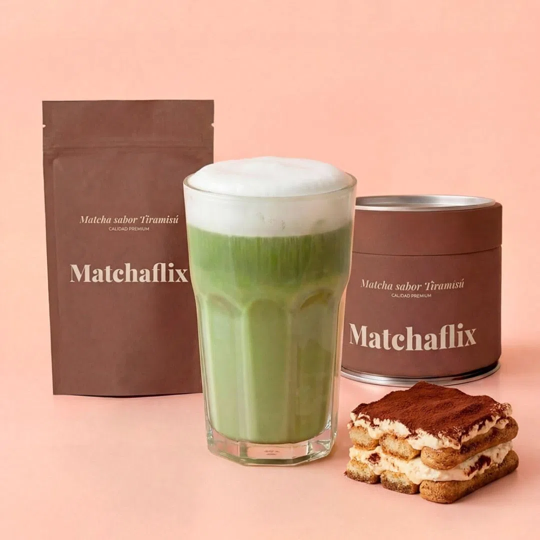 Matchaflix | Té Matcha Premium Tiramisú | Té en Polvo | Matcha en Polvo | 100g (Doypack)