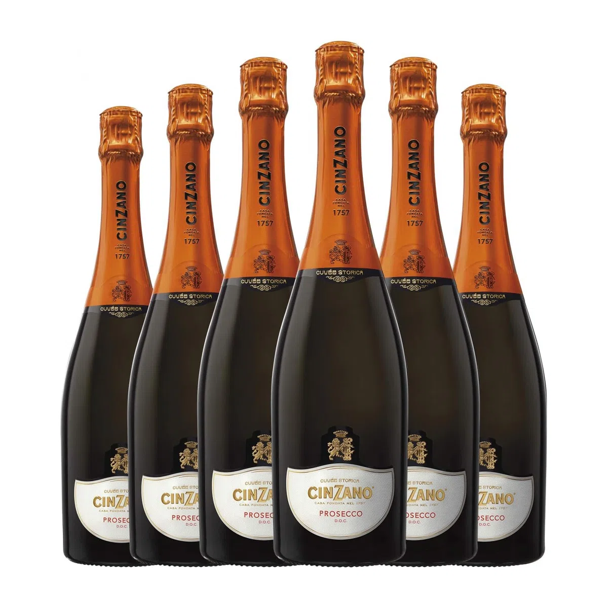 Cinzano Glera Seco Prosecco 75 cl Espumoso blanco (Caja de 6 Botellas de 75 cl)