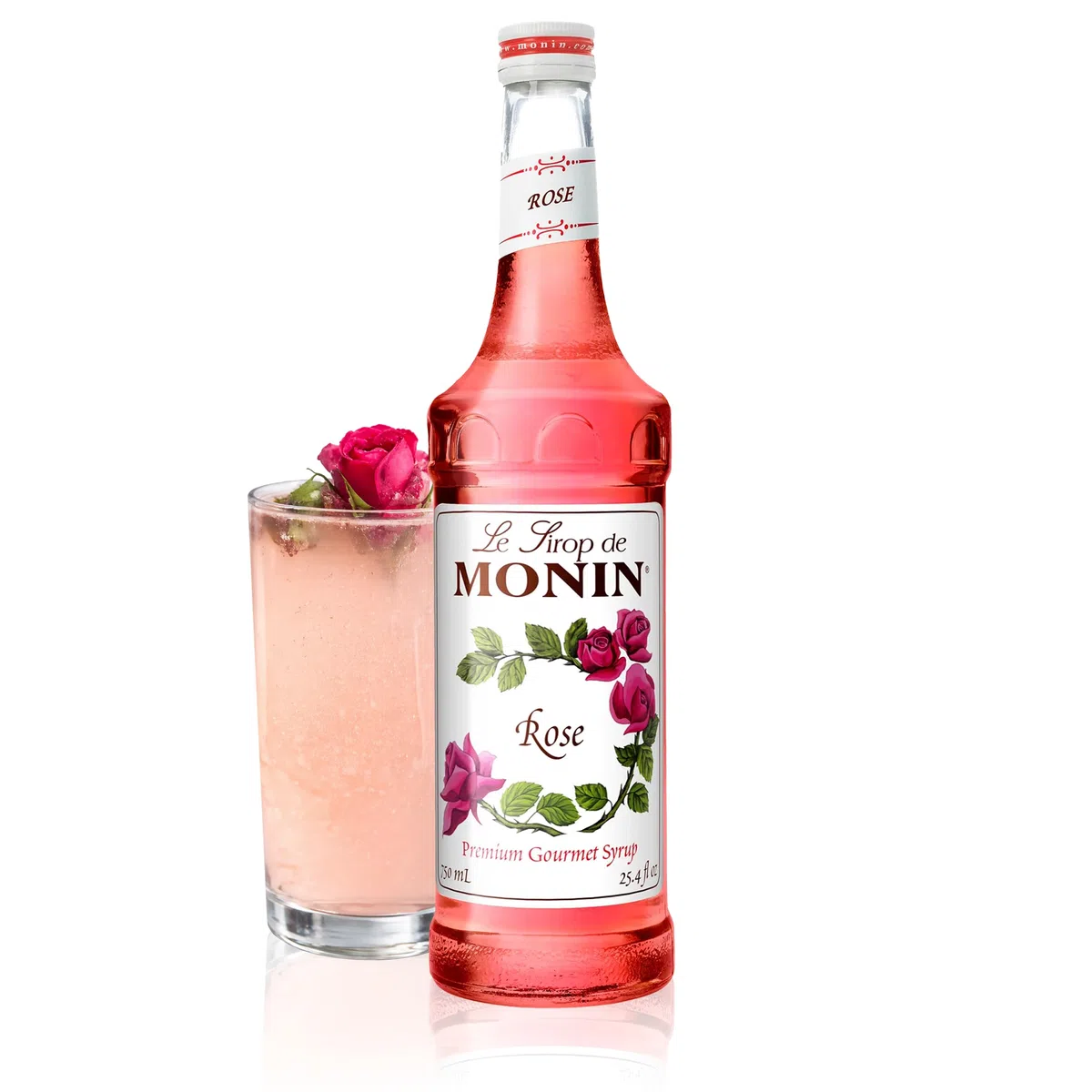 Monin Rose Syrup, 750 ml