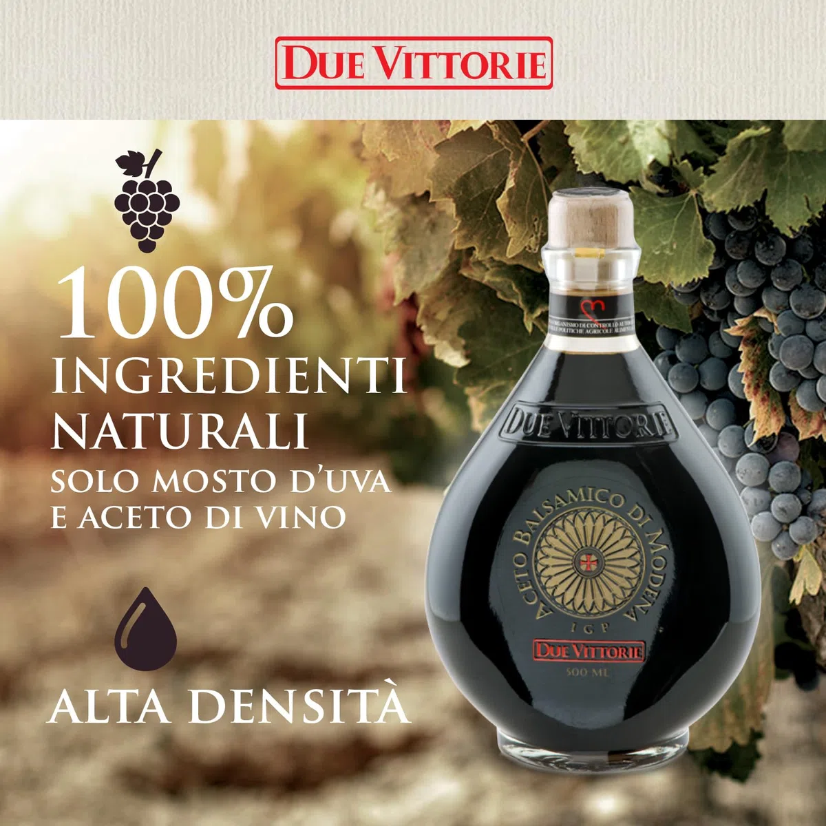 Due Vittorie Oro vinagre balsámico de oro de modena 500 ml