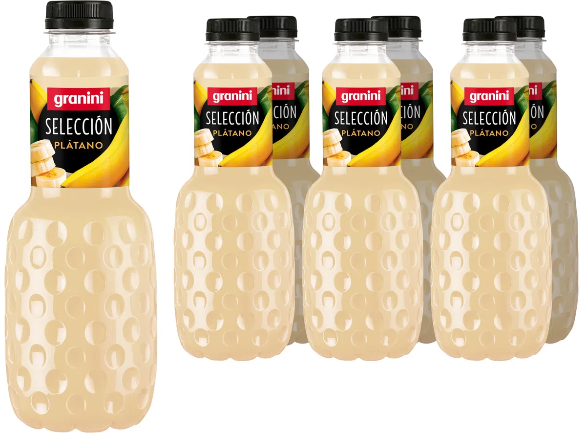 Granini - Néctar de plátano a partir de zumo de plátano con edulcorante Pack 6 x 1L Selección