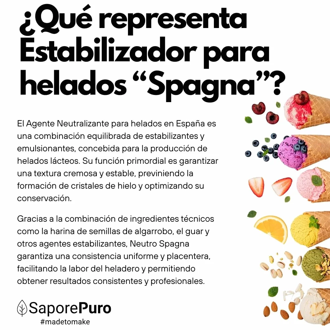 Saporepuro NEUTRO ESTABILIZANTE para helados y sorbetes (S) con emulsionante - 250 GR