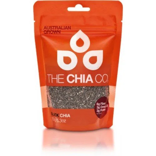 Paquete de 10 unidades – The Chia Co. – Semilla de chía negra 150 g | 10 unidades