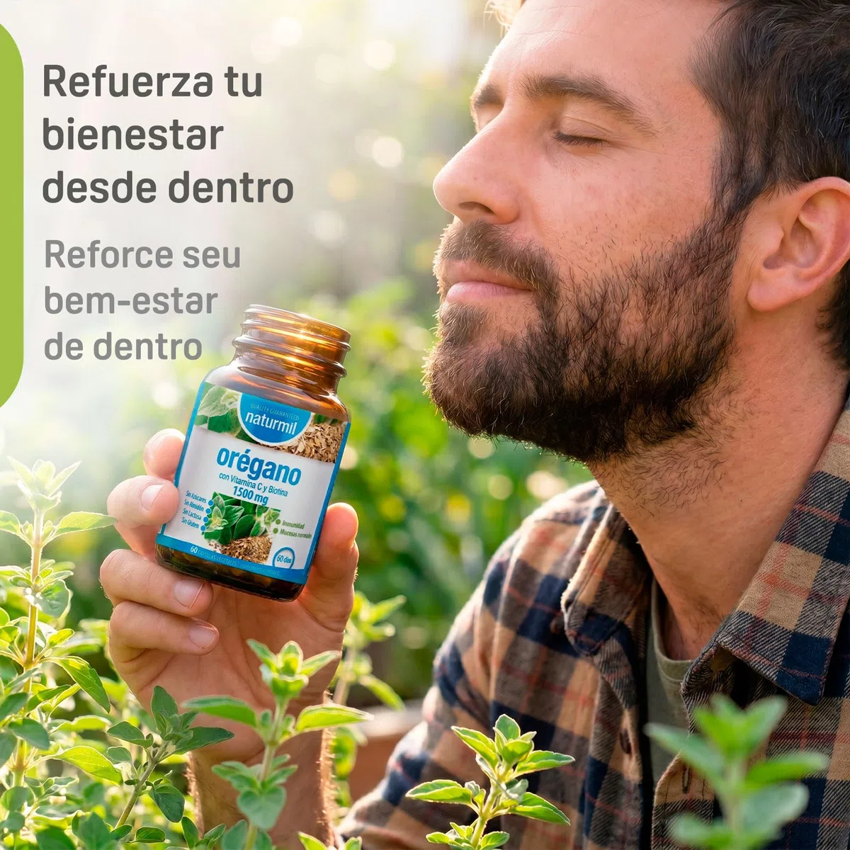 Orégano 1500 mg con Vitamina C y Biotina - Inmunidad - 60 Cápsulas DietMed | Protección para tu día a día