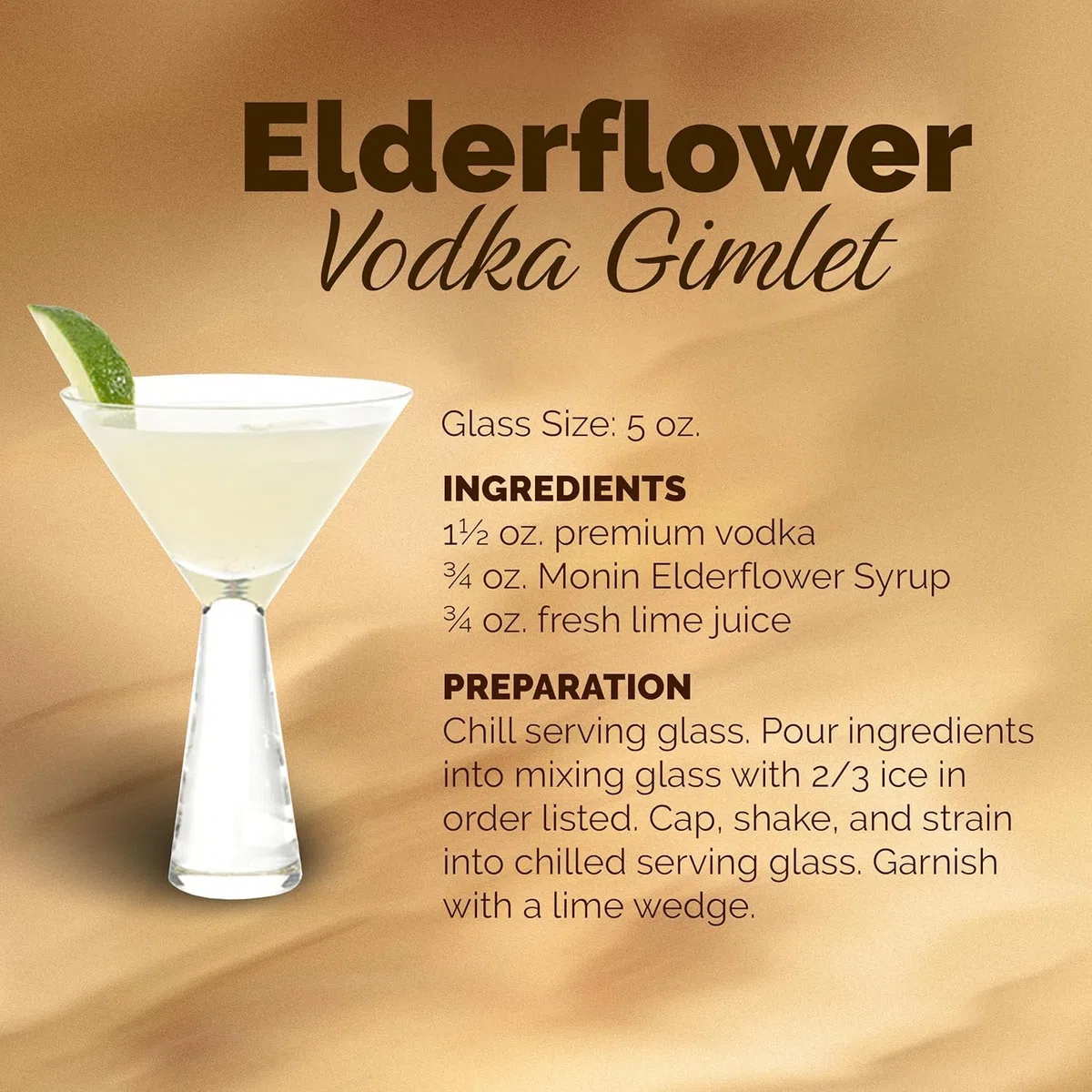Monin Elderflower Syrup 750ml Bottle
