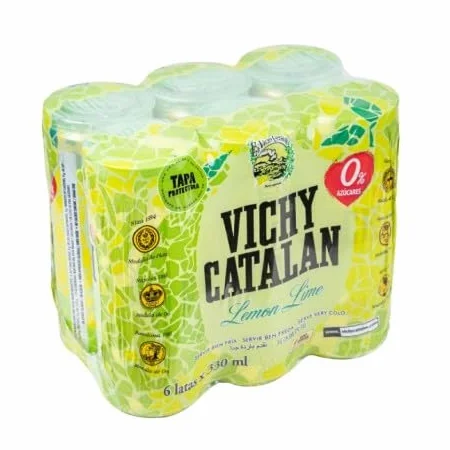 VICHY CATALAN SABORES 0% AZÚCARES Lima Limon 6 Latas
