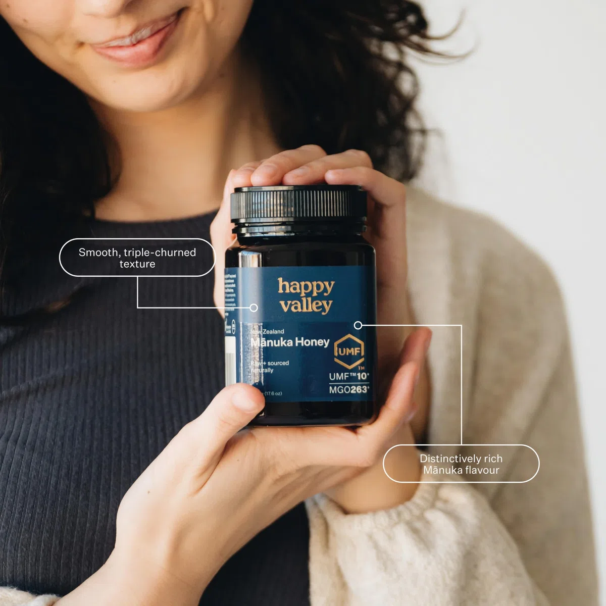 Happy Valley UMF 10+ (MGO 263+), Miel de Manuka - 500g