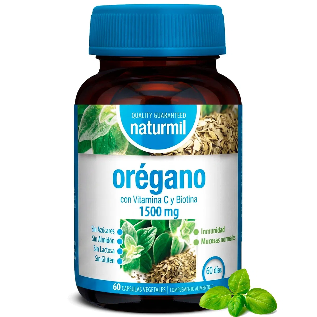 Orégano 1500 mg con Vitamina C y Biotina - Inmunidad - 60 Cápsulas DietMed | Protección para tu día a día