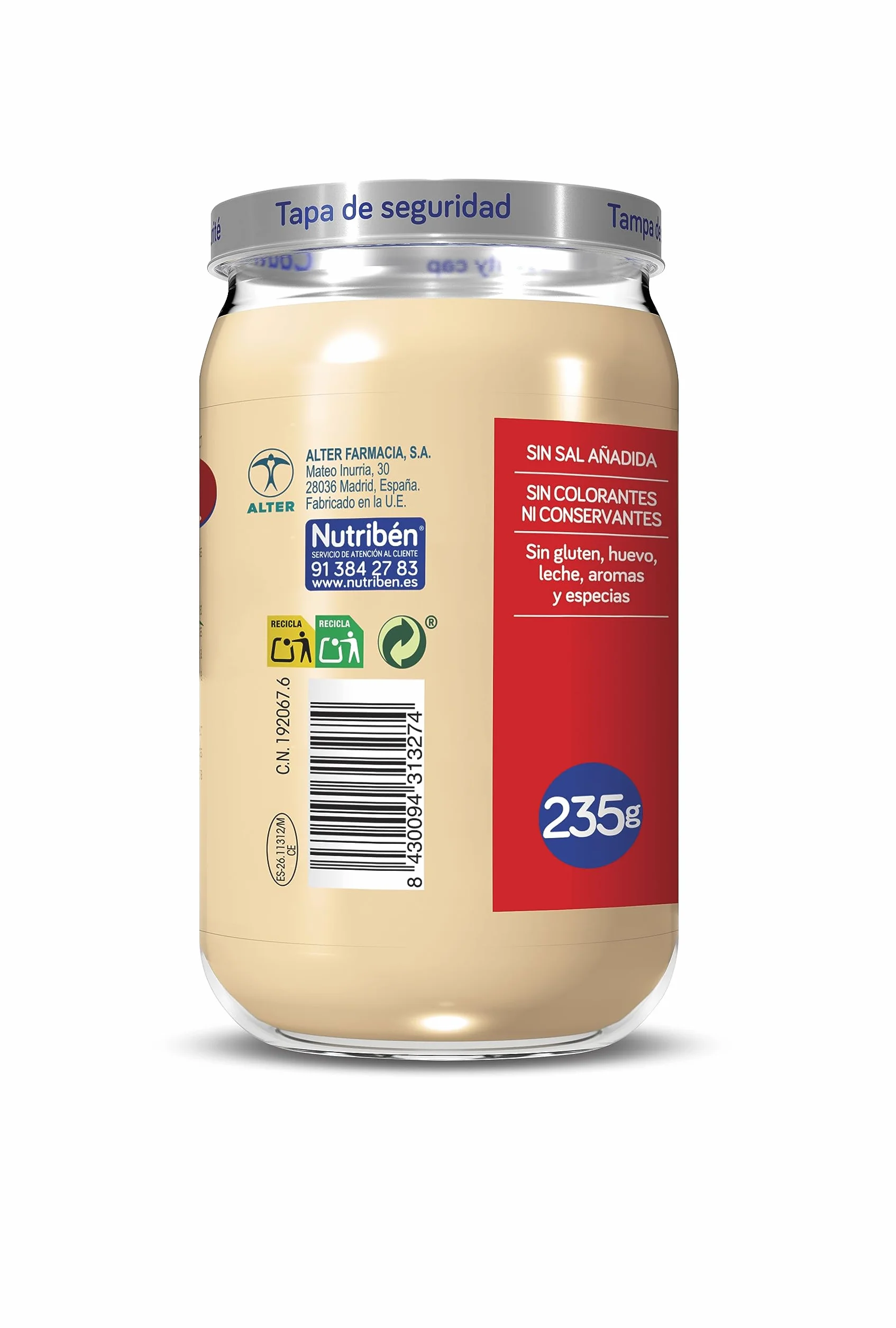 Nutribén Potitos | Tarrito de Verduras con Pollo y Ternera | Para Bebés a partir de 6 Meses | Sin Almidones | Sin Azúcares Añadidos | Sin Gluten, Huevo, Leche | Pack de 12 Unidades | 2820 g