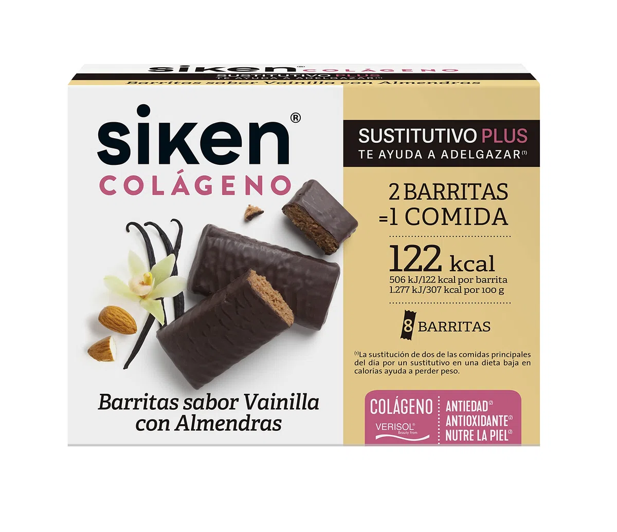 SIKEN SUSTI COLAGENO BARRITA VAINILLA 8U