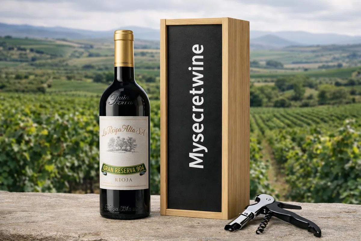La Rioja Alta 904 Gran Reserva Pack Premium con Caja de Madera y Sacacorchos Profesional | Estuche Regalo Vino Rioja Alta