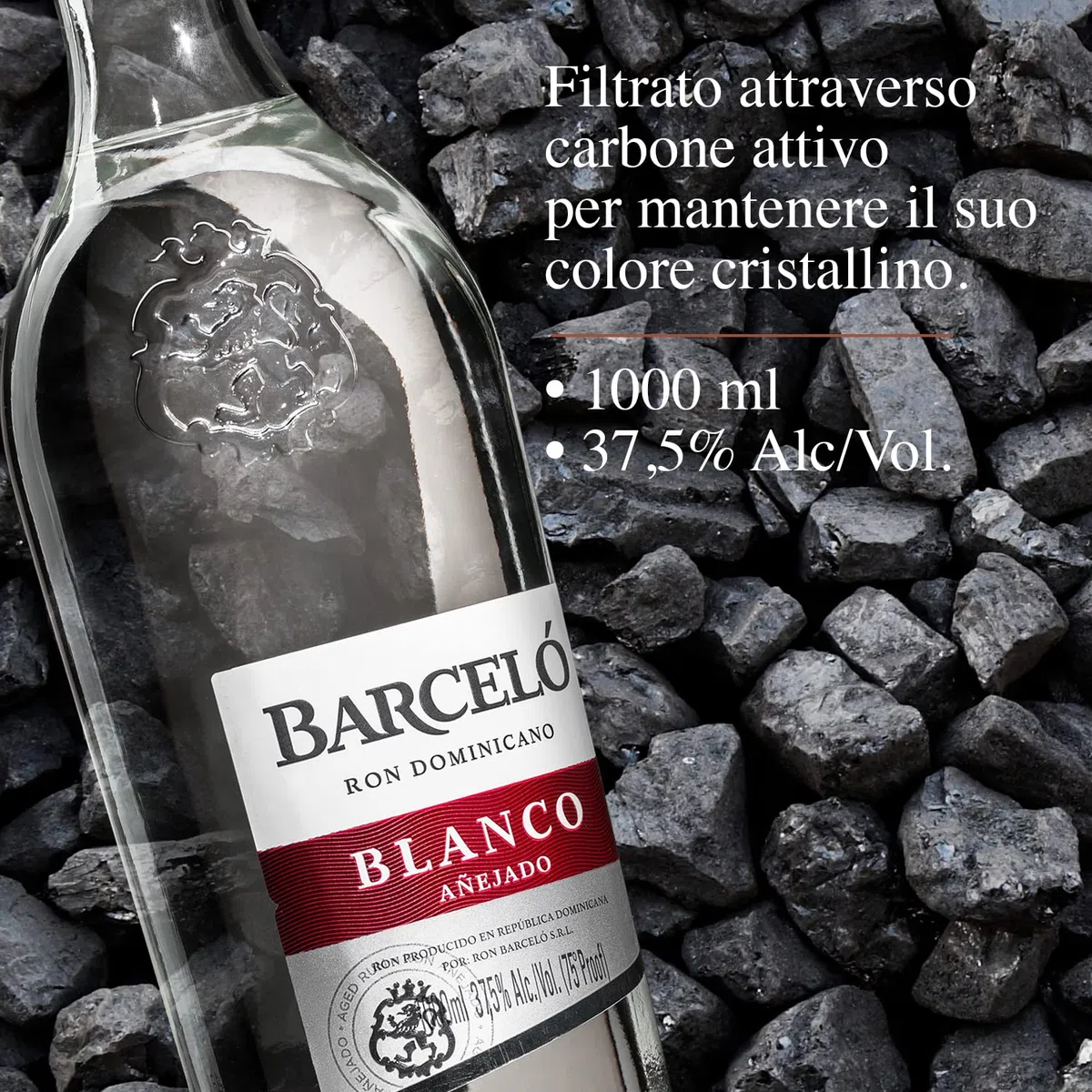 Ron Barceló Blanco, botella de 1000 ml