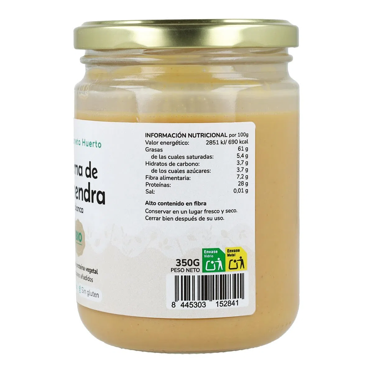 PLANETA HUERTO | Pack 9x Crema de Almendras Blancas Ecológica 350 g - 100% Almendras Orgánicas Peladas - Sin Azúcares Añadidos ni Aditivos - Rica en Fibra y Vitamina E - Para Untar y Desayunos