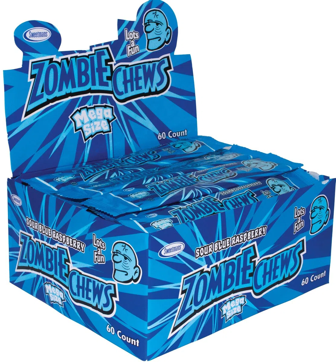 Zombie Chews Sabor frambuesa azul, 28 g x 72