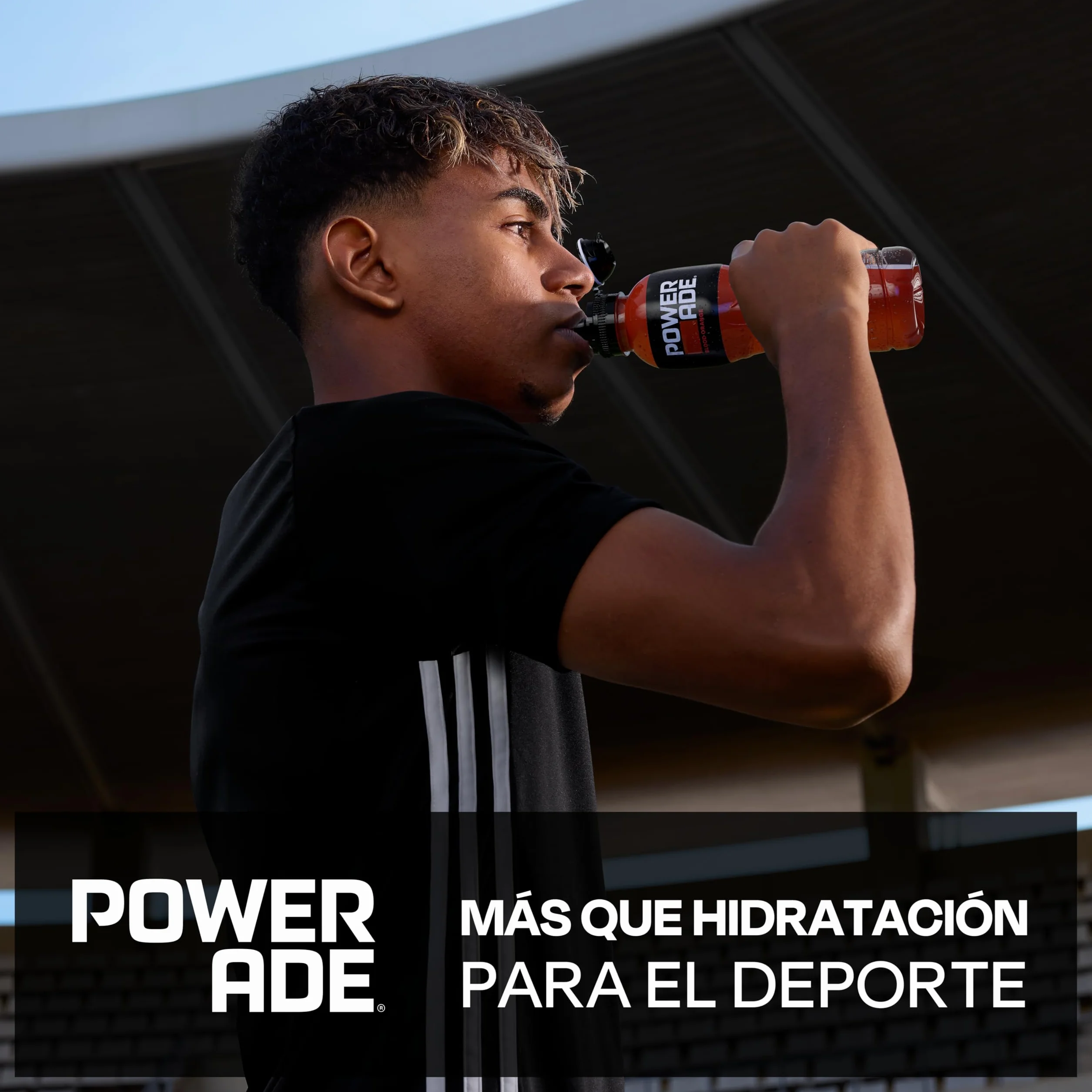 Powerade Bebida Isotónica Blood Orange, Sin Gluten y Refrescante - Pack de 12 Botellas de 500ml