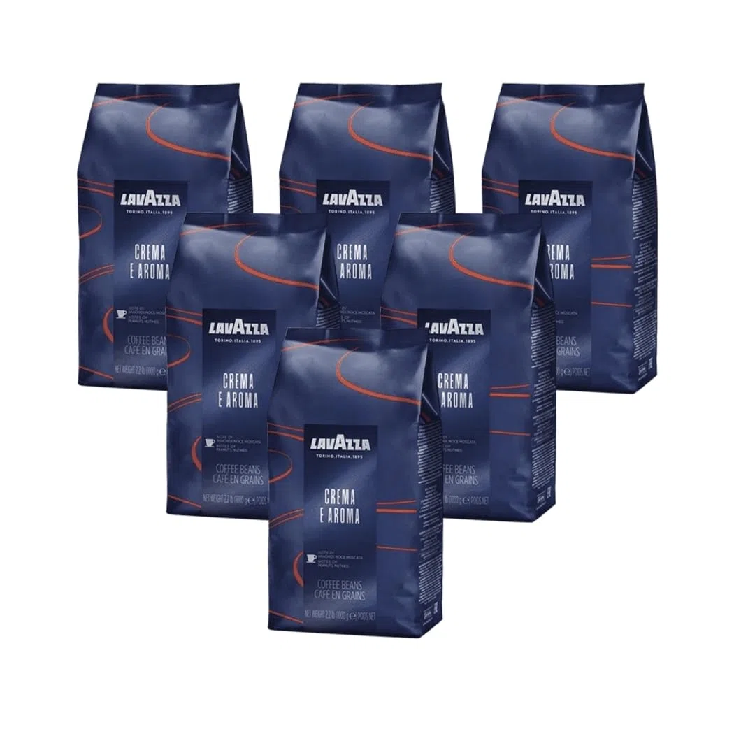 Lavazza Café crema S Aroma Azul, Granos de café expreso, Granos de café, Café Tostado, todo, 6 x 1000 g