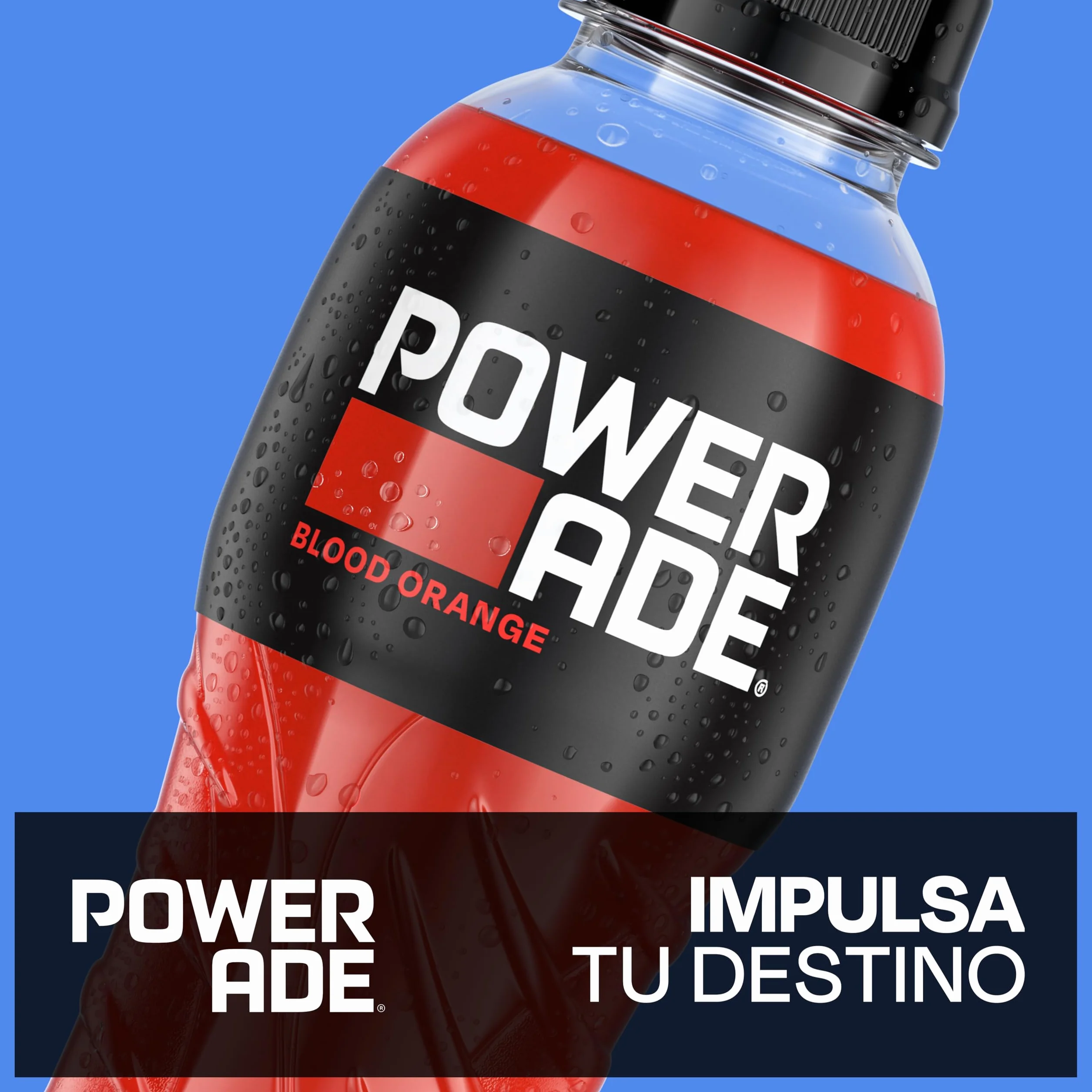 Powerade Bebida Isotónica Blood Orange, Sin Gluten y Refrescante - Pack de 12 Botellas de 500ml