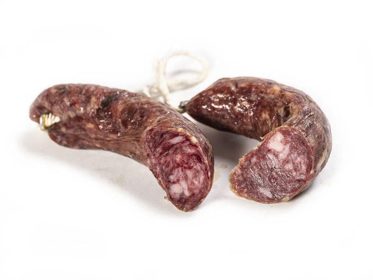 Corsevilla - Salchichón de bellota ibérico - Gourmet - Iberico - Iberico de Bellota - Embutido Ibierco - Sin Gluten - Sin Lactosa - Herradura (400 gramos aprox.)