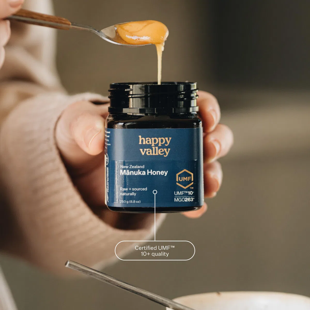 Happy Valley UMF 10+ (MGO 263+), Miel de Manuka - 500g