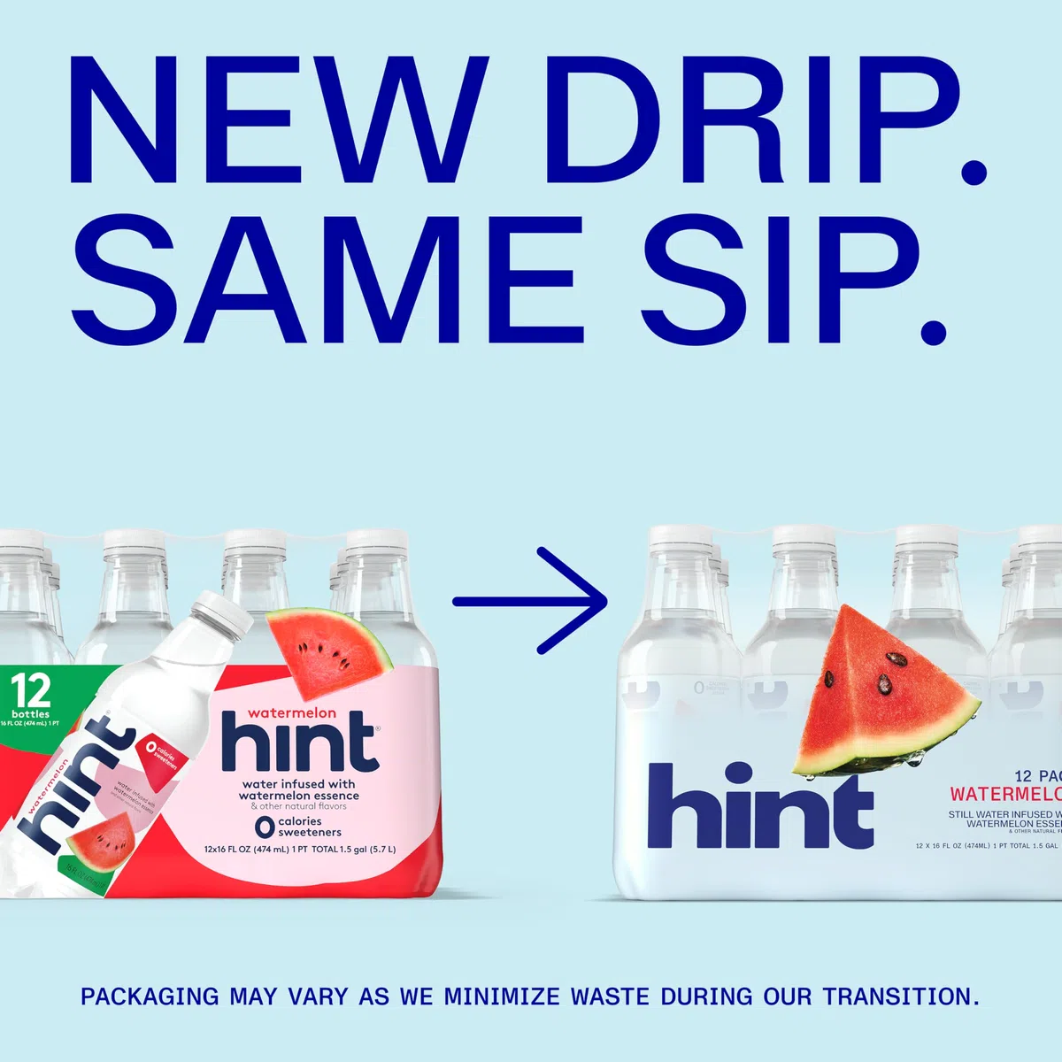 Hint Premium Essence Water, Watermelon, 16 Ounce Bottles (Pack of 12)