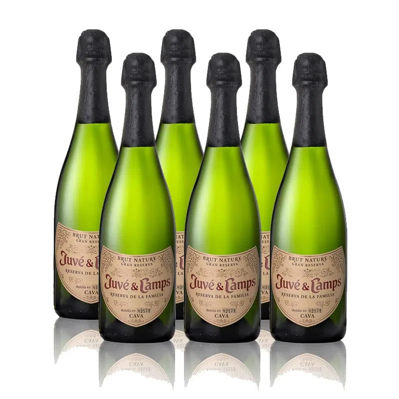 Cava Juve Camps Reserva Familia Brut Nature de 75 cl - D.O. Cava - Bodegas Juve y Camps (Pack de 6 botellas)