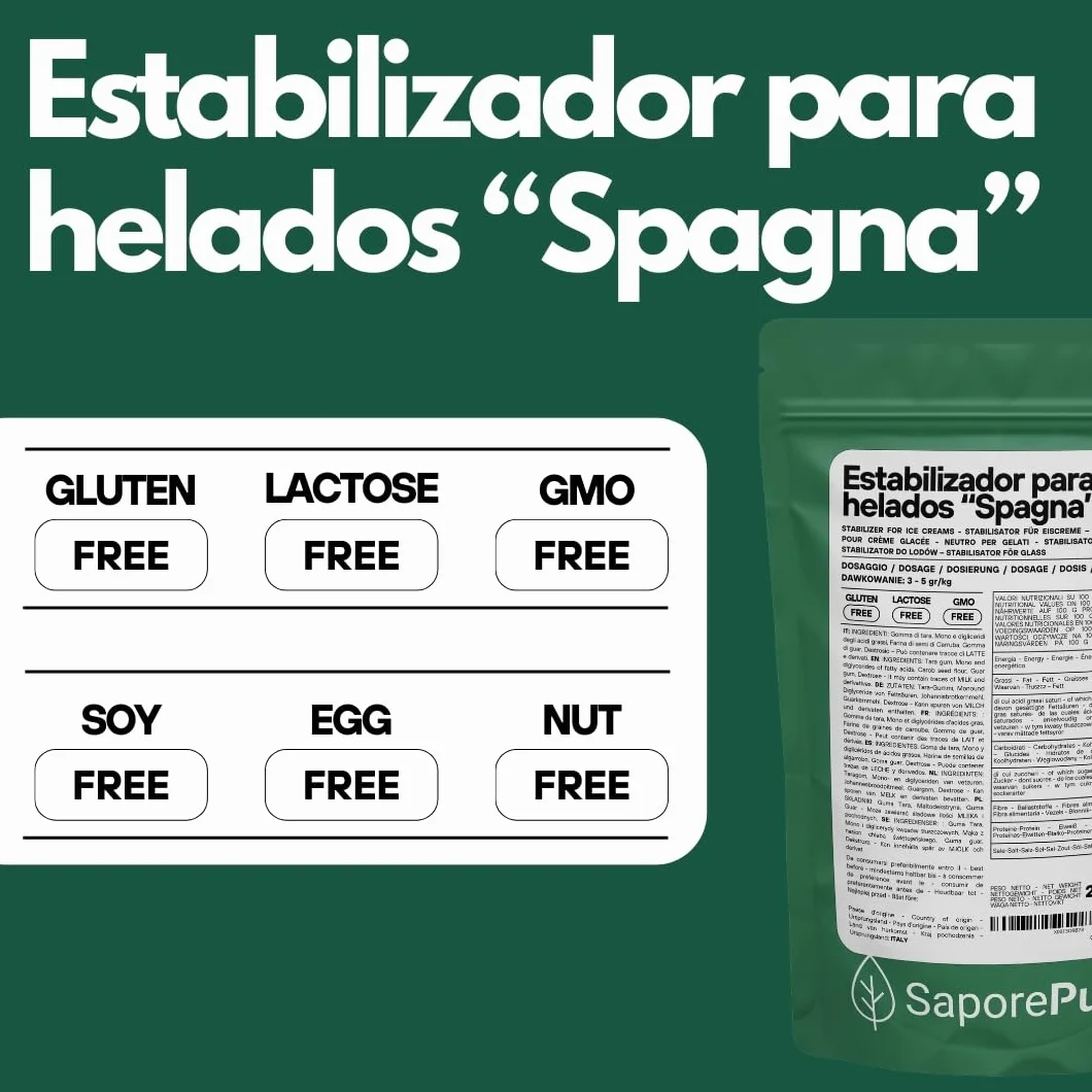 Saporepuro NEUTRO ESTABILIZANTE para helados y sorbetes (S) con emulsionante - 250 GR