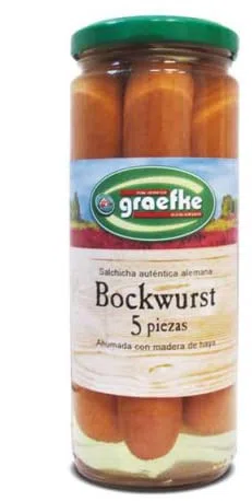 GRAEFKE - SALCHICHAS BOCKWURST 5 PZS. PACK 12 X 420/250GR