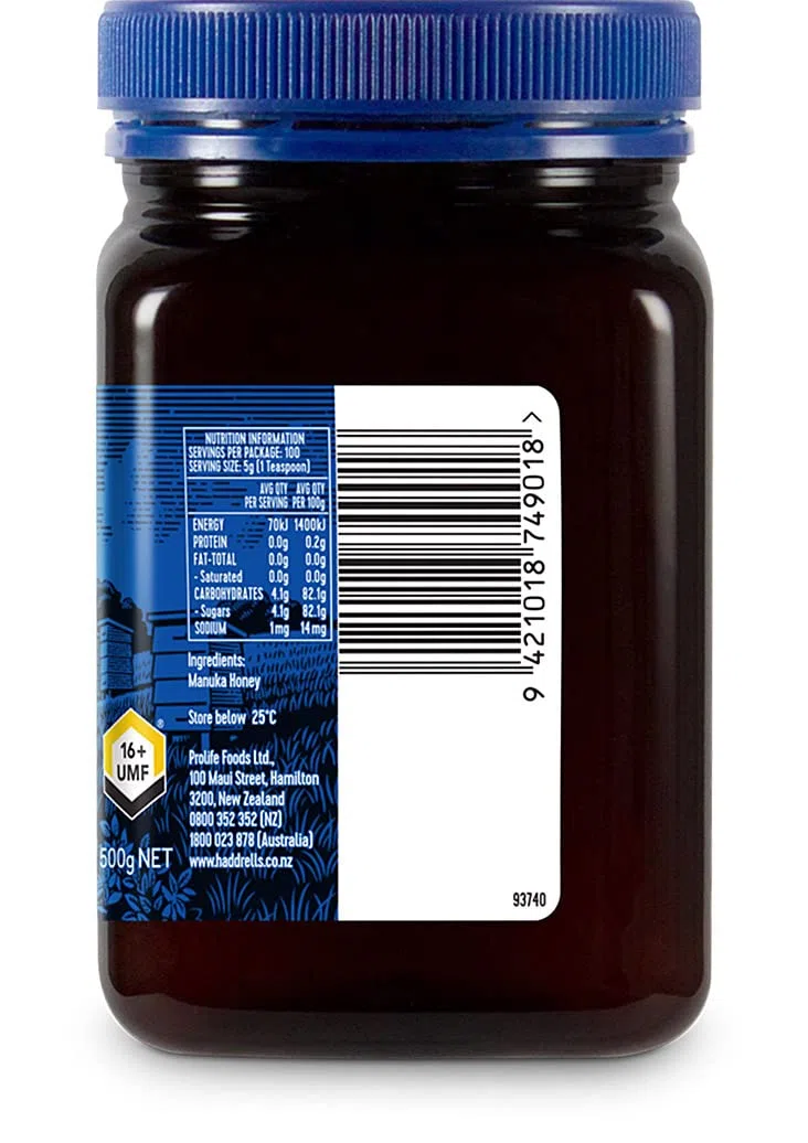 Haddrells of Cambridge Miel de Manuka | UMF 16+ MGO 572+ | Miel de manuka pura premium de Nueva Zelanda | 500g