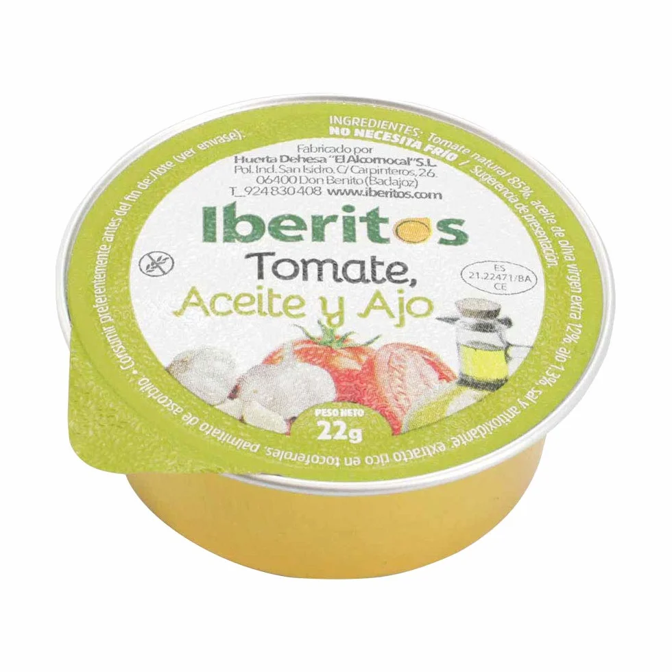 Tomate ajo y aceite en monodosis Iberitos - 45 unidades x 22 gr