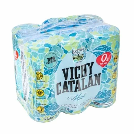VICHY CATALAN SABORES 0% AZÚCARES (Menta, 6 Latas)