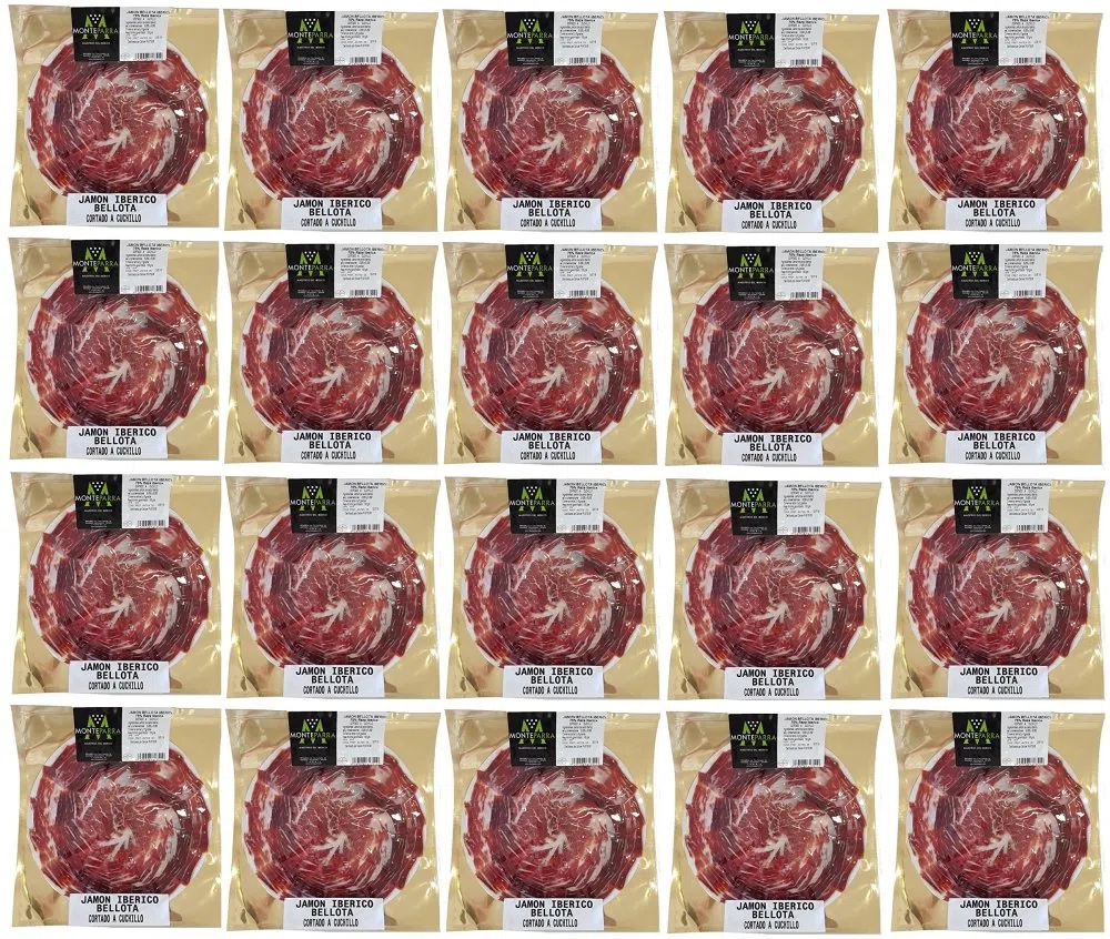 Jamón Ibérico de bellota 75% raza ibérica sobres de 100 gramos [PACK 20 UNIDADES]