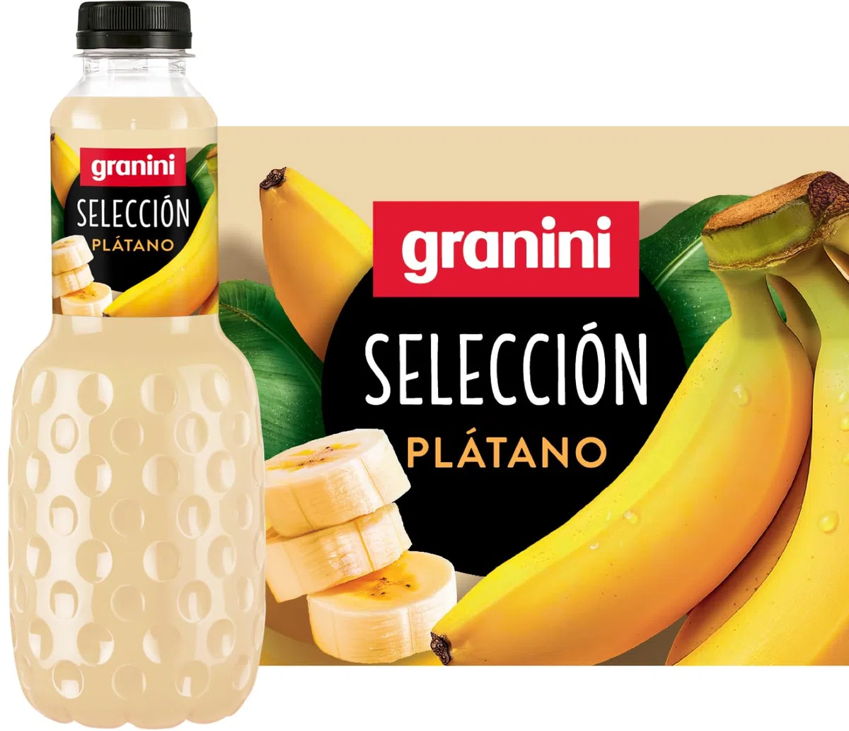 Granini - Néctar de plátano a partir de zumo de plátano con edulcorante Pack 6 x 1L Selección