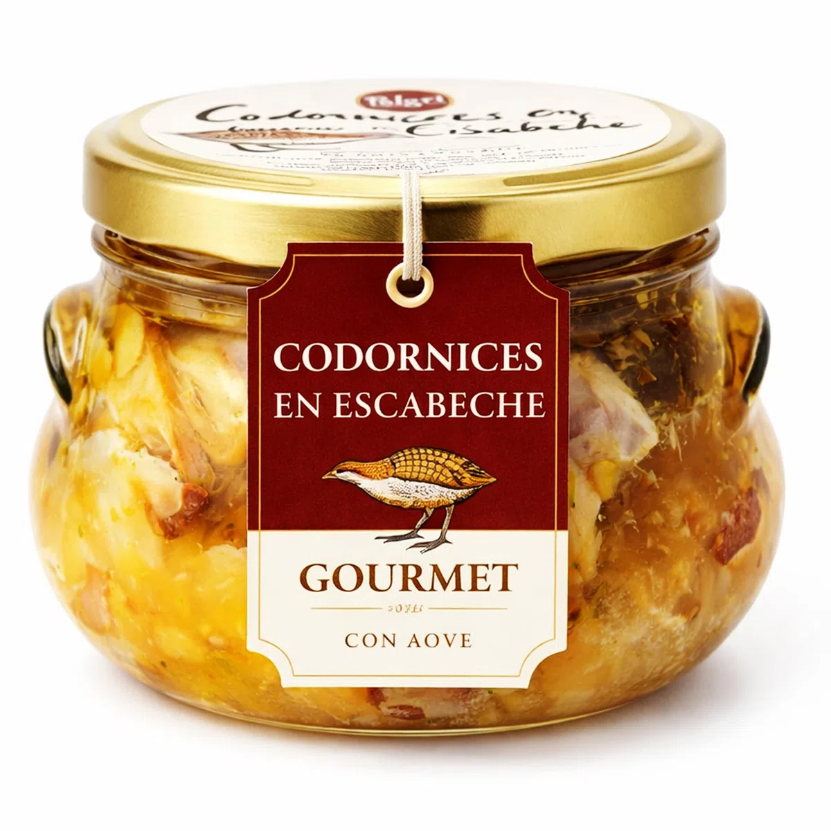 POLGRI Codornices en Escabeche Conserva Gourmet Carne de Caza con AOVE 2 Codornices Tarro de Cristal 640 ml Aperitivo Premium Receta Manchega Lista para Servir Tapa Gourmet Artesana