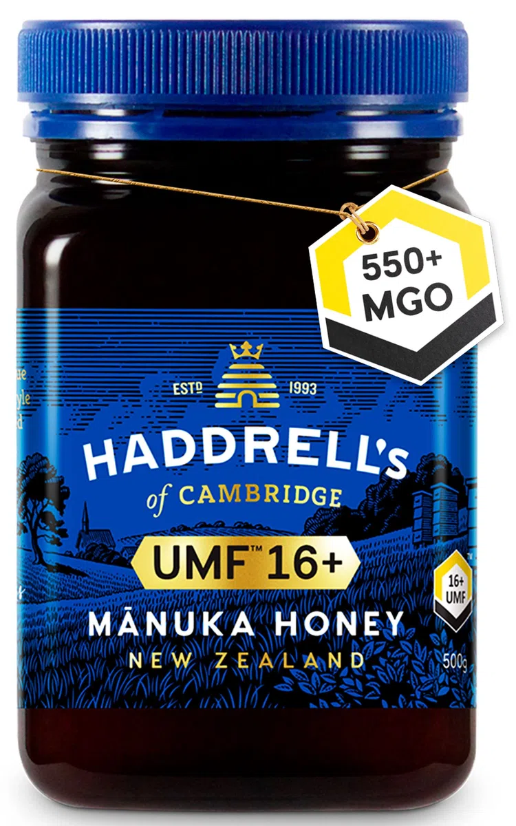 Haddrells of Cambridge Miel de Manuka | UMF 16+ MGO 572+ | Miel de manuka pura premium de Nueva Zelanda | 500g
