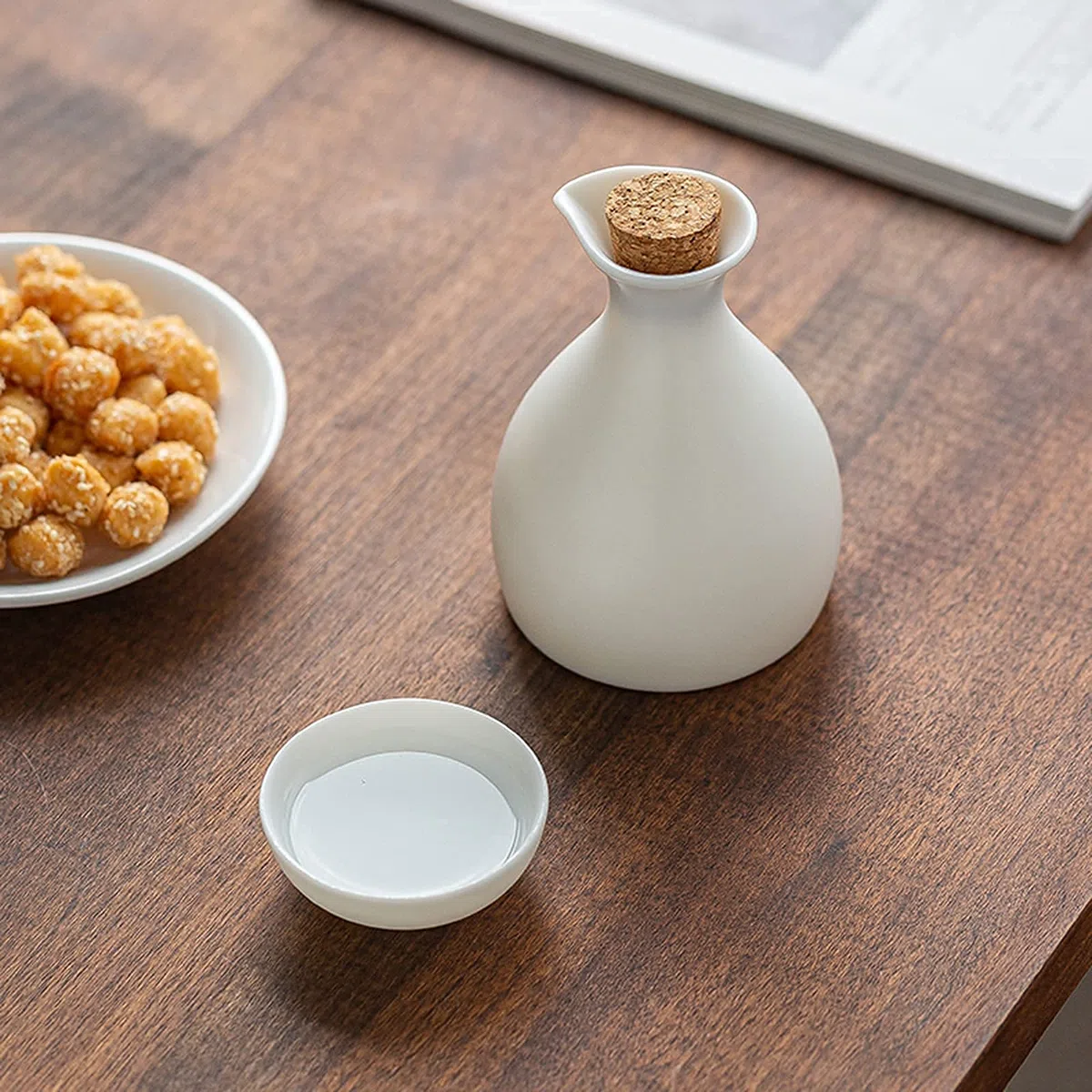 Juego de sake japonés, juego de tazas de sake de cerámica, estables e inodoras, fáciles de usar, adecuadas para entusiastas de la cultura, artesanía tradicional, 4 tazas, tipo, 6cups-A