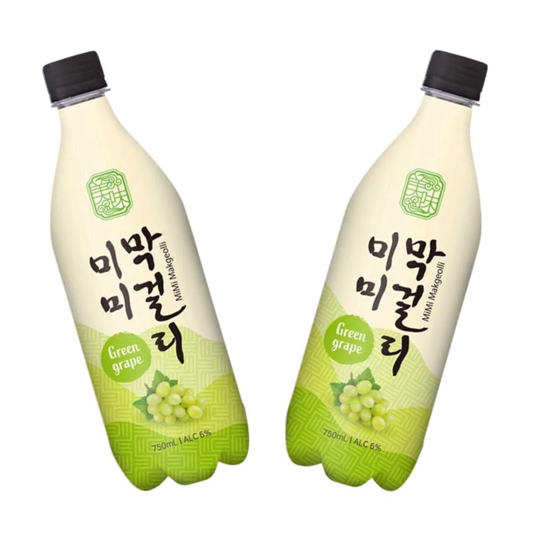 Korean Market | Mimi Makgeolli Sabor Uva | Vino de Arroz Coreano | 750ml | Vol. 6%