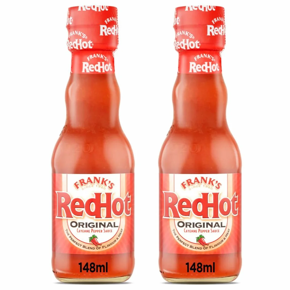 Franks Red Hot Original Pepper Sauce Salsa picante con cayena 2x 148ml