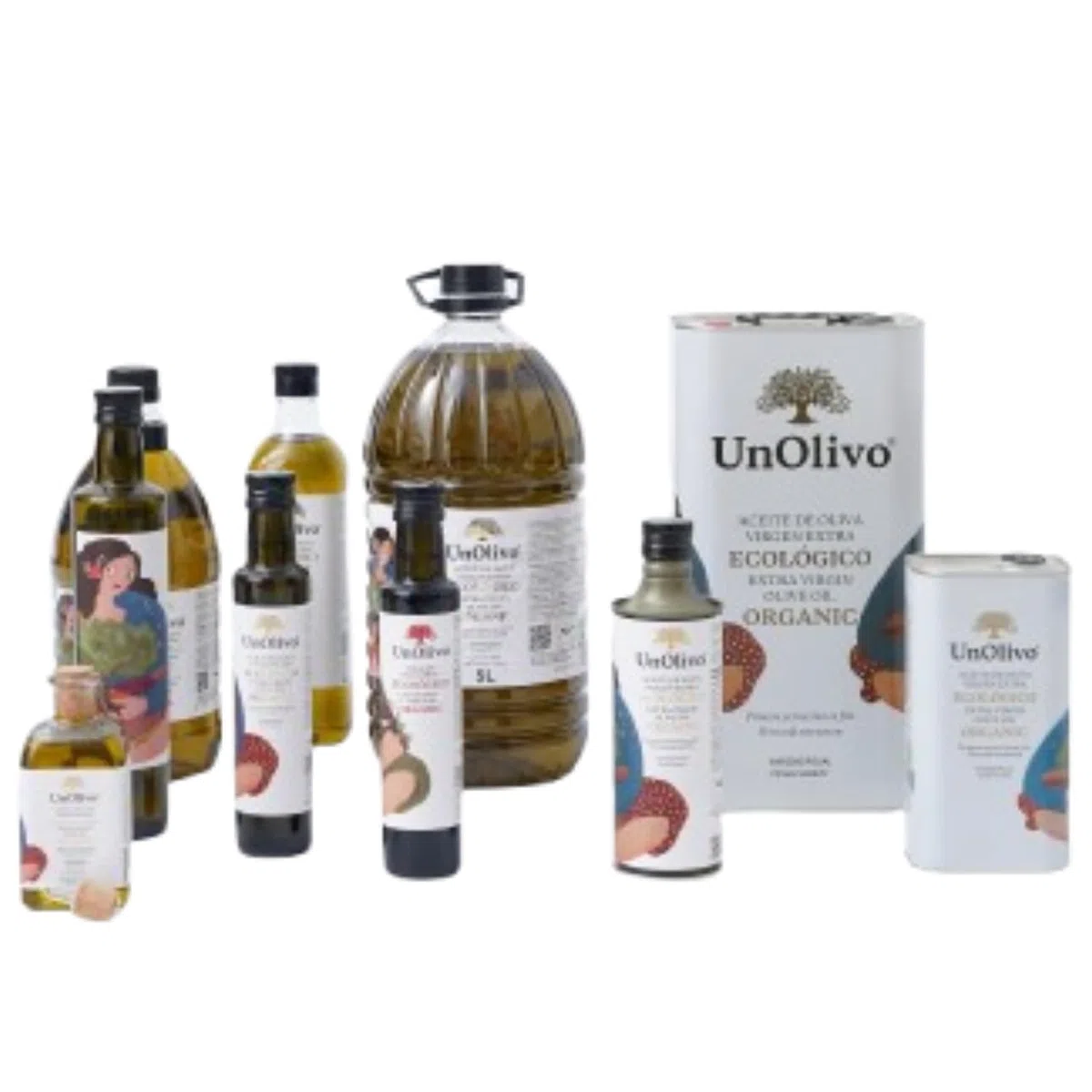 UnOlivo Aceite de Oliva Virgen Extra Ecológico 1 Litro Dórica Cristal | Variedad Picual | Brillante y limpio