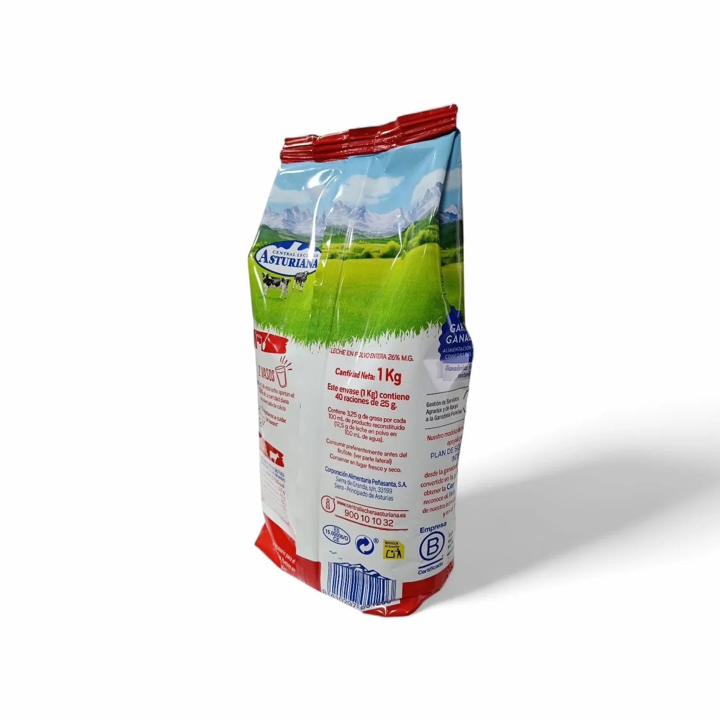 Central Lechera Asturiana Leche en Polvo Entera 1 kg – 100% Natural