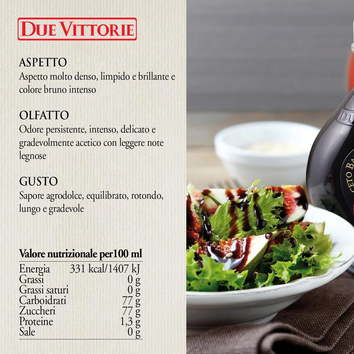 Due Vittorie Oro vinagre balsámico de oro de modena 500 ml