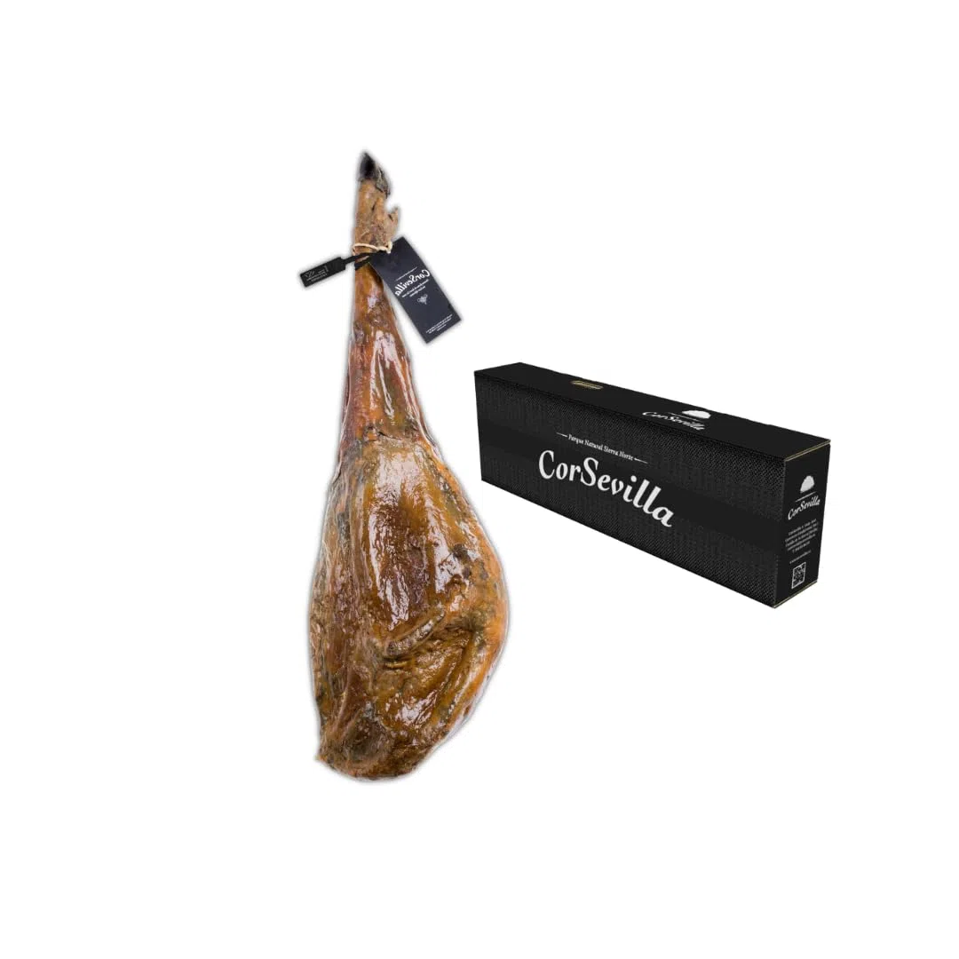 Corsevilla - Jamón de bellota ibérico 100% - Jamon Iberico - Jamon Iberico Bellota - Iberico de Bellota - Calidad Gourmet - Iberico Bellota - Regalo - Sin Gluten - Sin Lactosa (8 kilogramos. aprox.)…