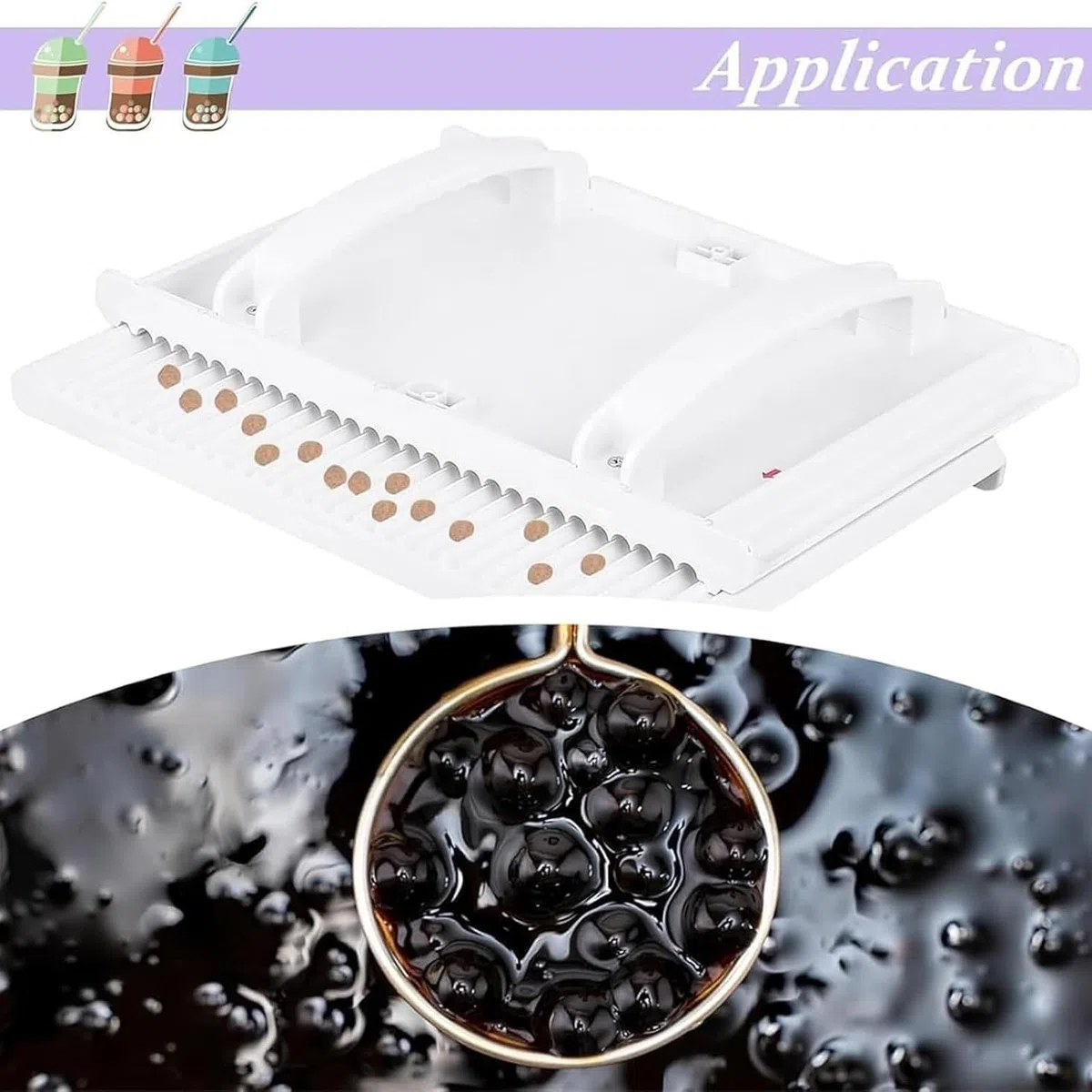 Máquina manual de perlas de tapioca con extrusor y pelador, diseño ergonómico para tiendas de té de burbujas y té con leche