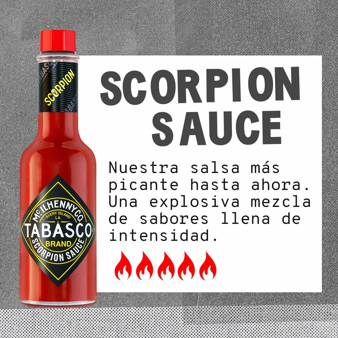 Salsa Picante Extra Fuerte TABASCO Scorpion Pepper Sauce 148 ml