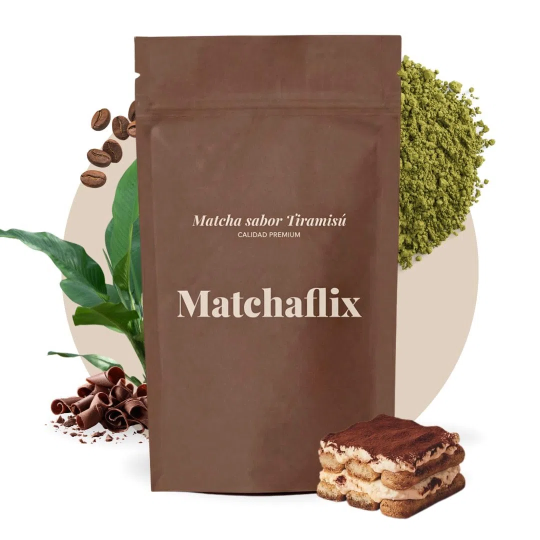 Matchaflix | Té Matcha Premium Tiramisú | Té en Polvo | Matcha en Polvo | 100g (Doypack)